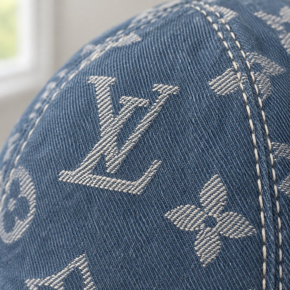 Louis Vuitton Blue Monogram Cap - Picture 5 of 6